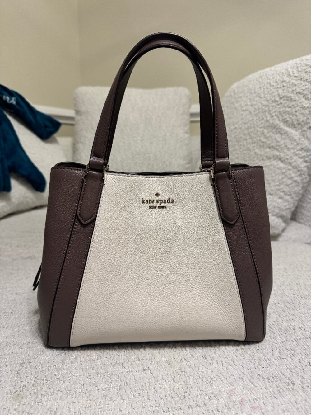 Kate Spade New York Jackson medium triple compartment satchel neutral colorblock